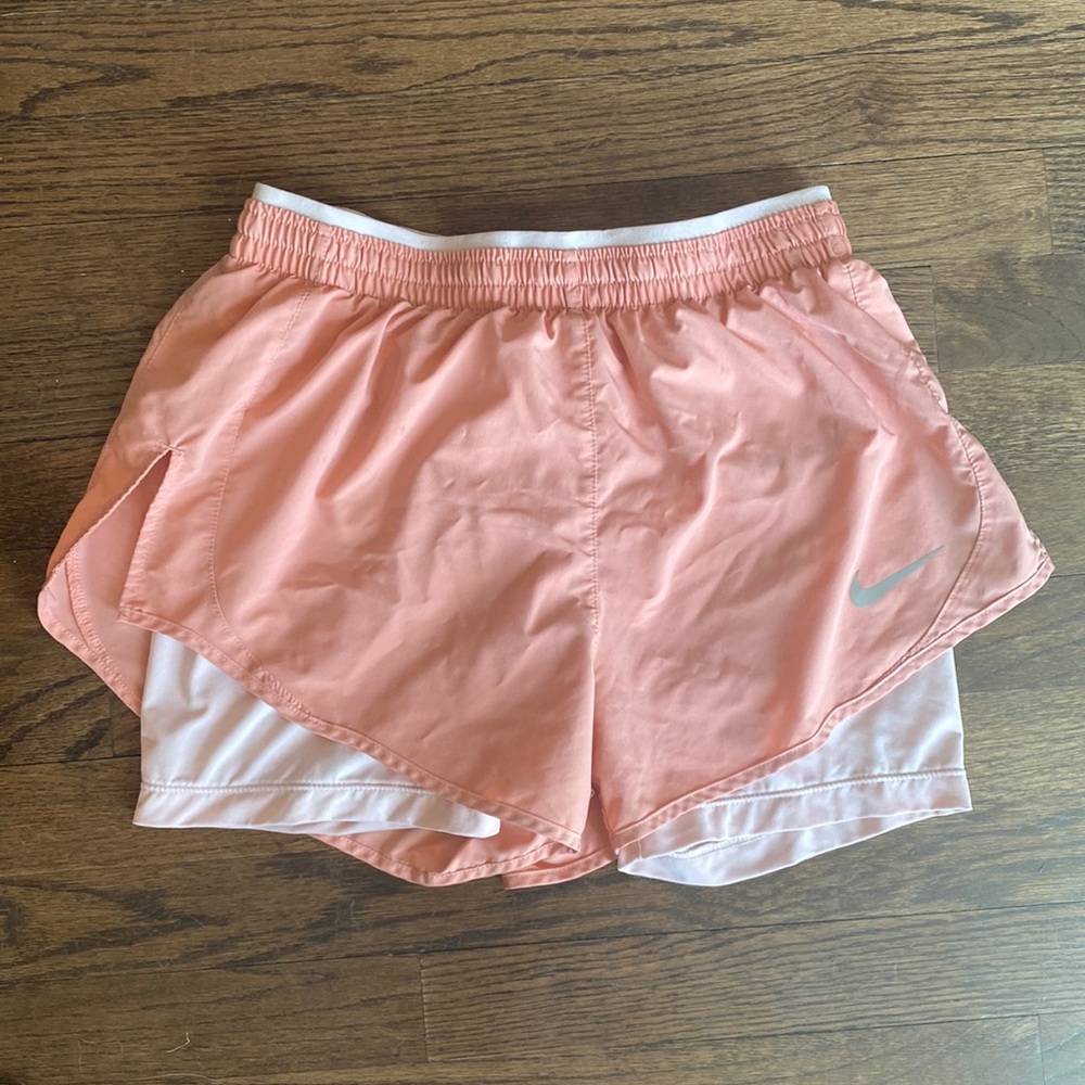 Nike pink running shorts elastic waist size S